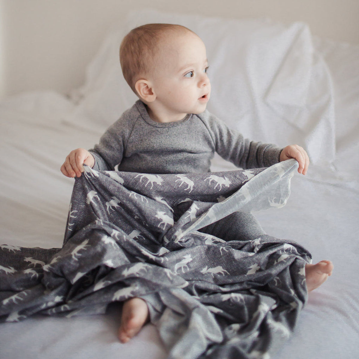 Knit Swaddle Blanket - Scout