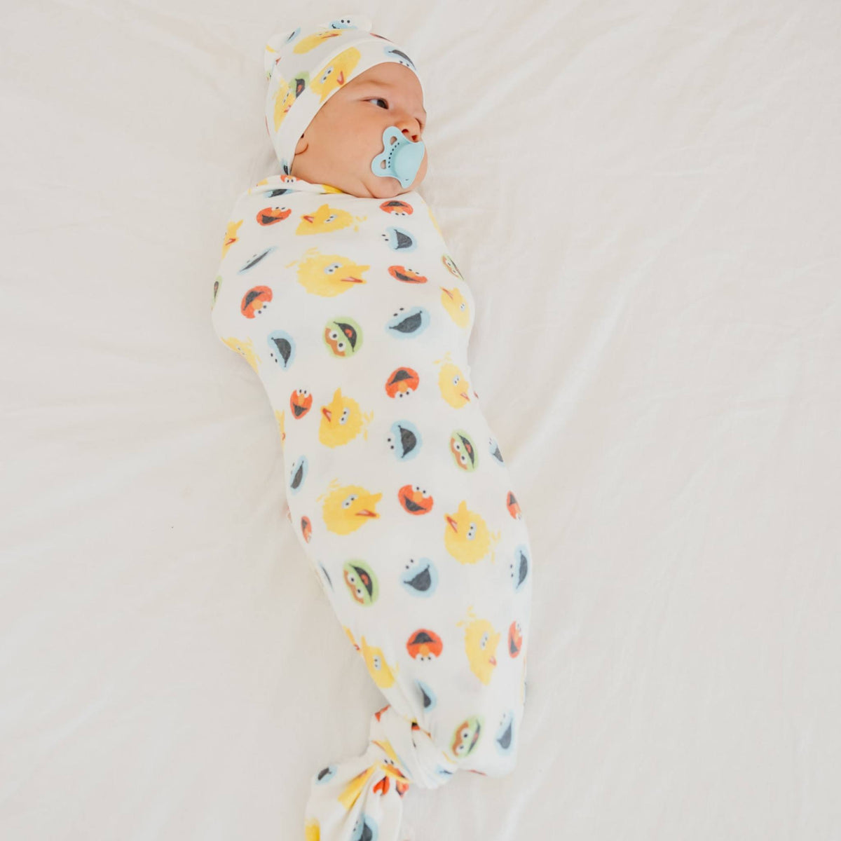 Knit Swaddle Blanket - Sesame Scribbles