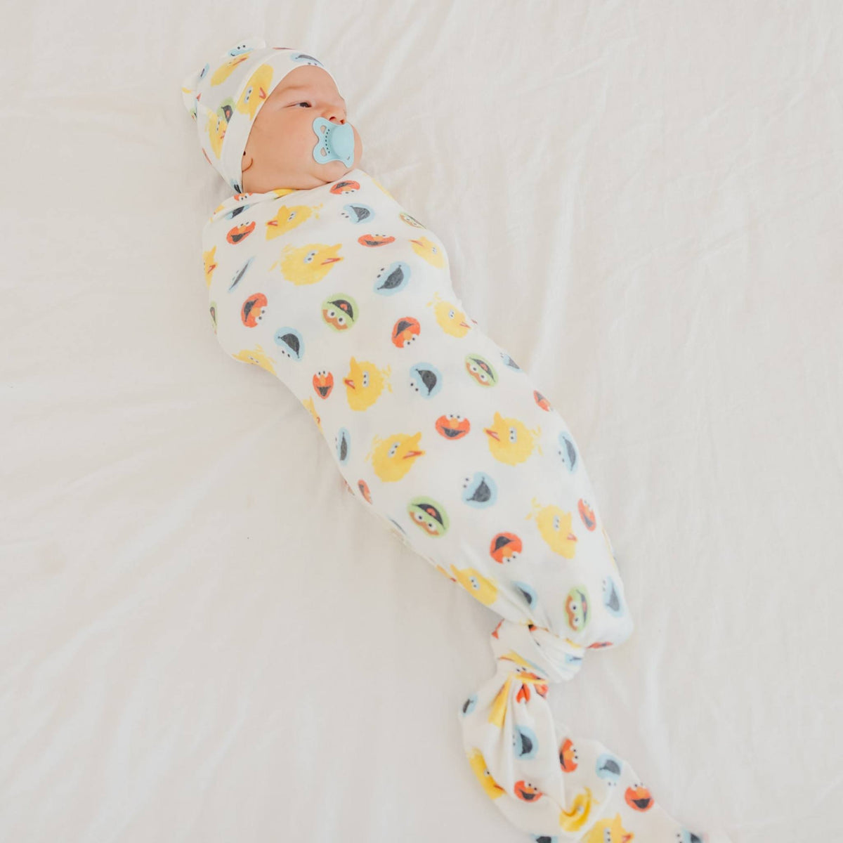 Knit Swaddle Blanket - Sesame Scribbles