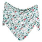 Knit Swaddle Blanket - Snowy Slopes