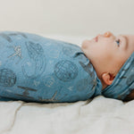 Knit Swaddle Blanket - Starships