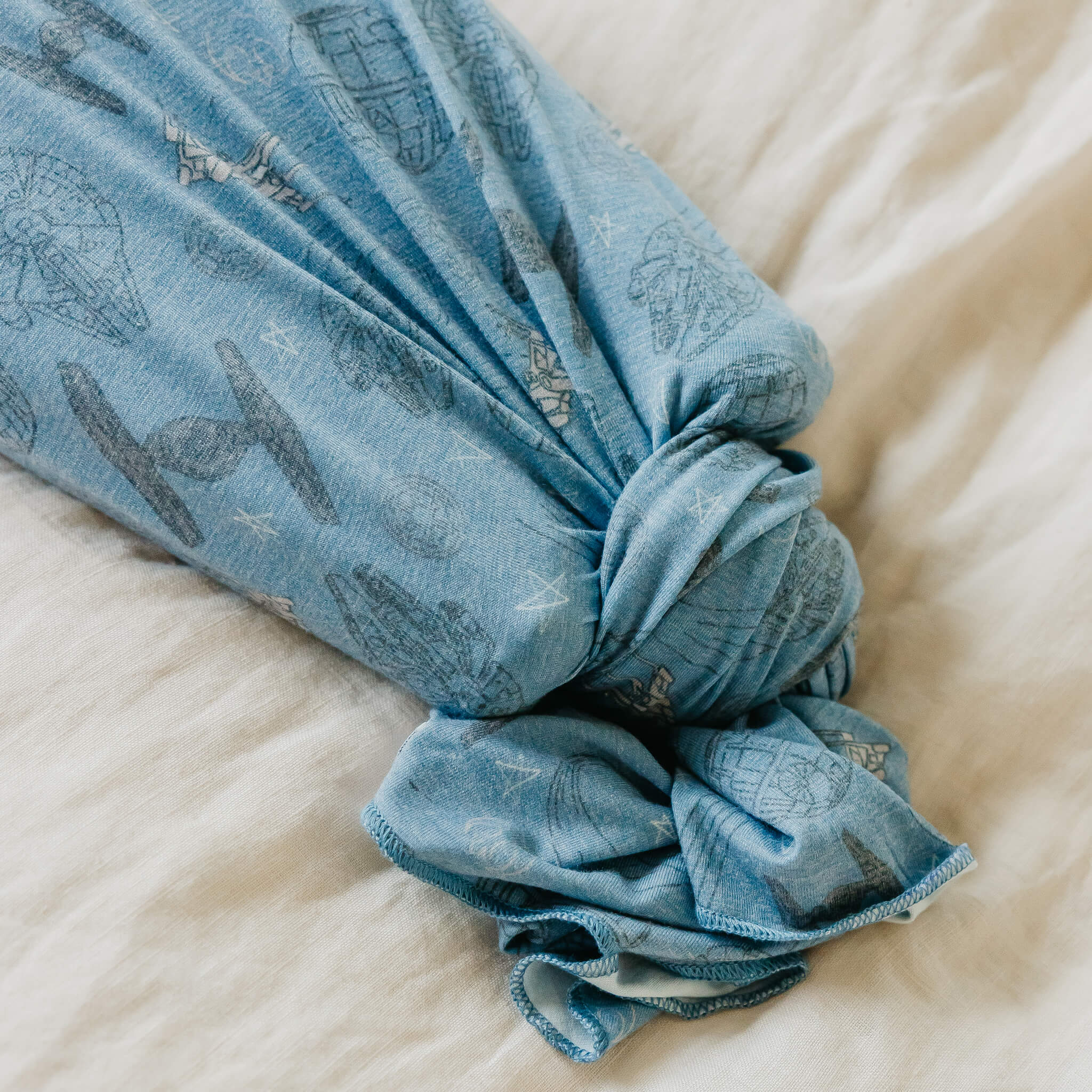 Knit Swaddle Blanket - Starships