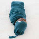 Knit Swaddle Blanket - Steel
