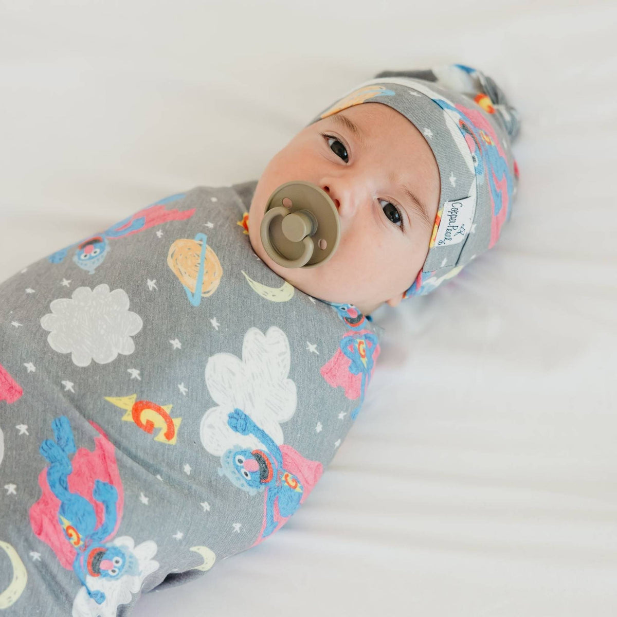 Knit Swaddle Blanket - Super Grover