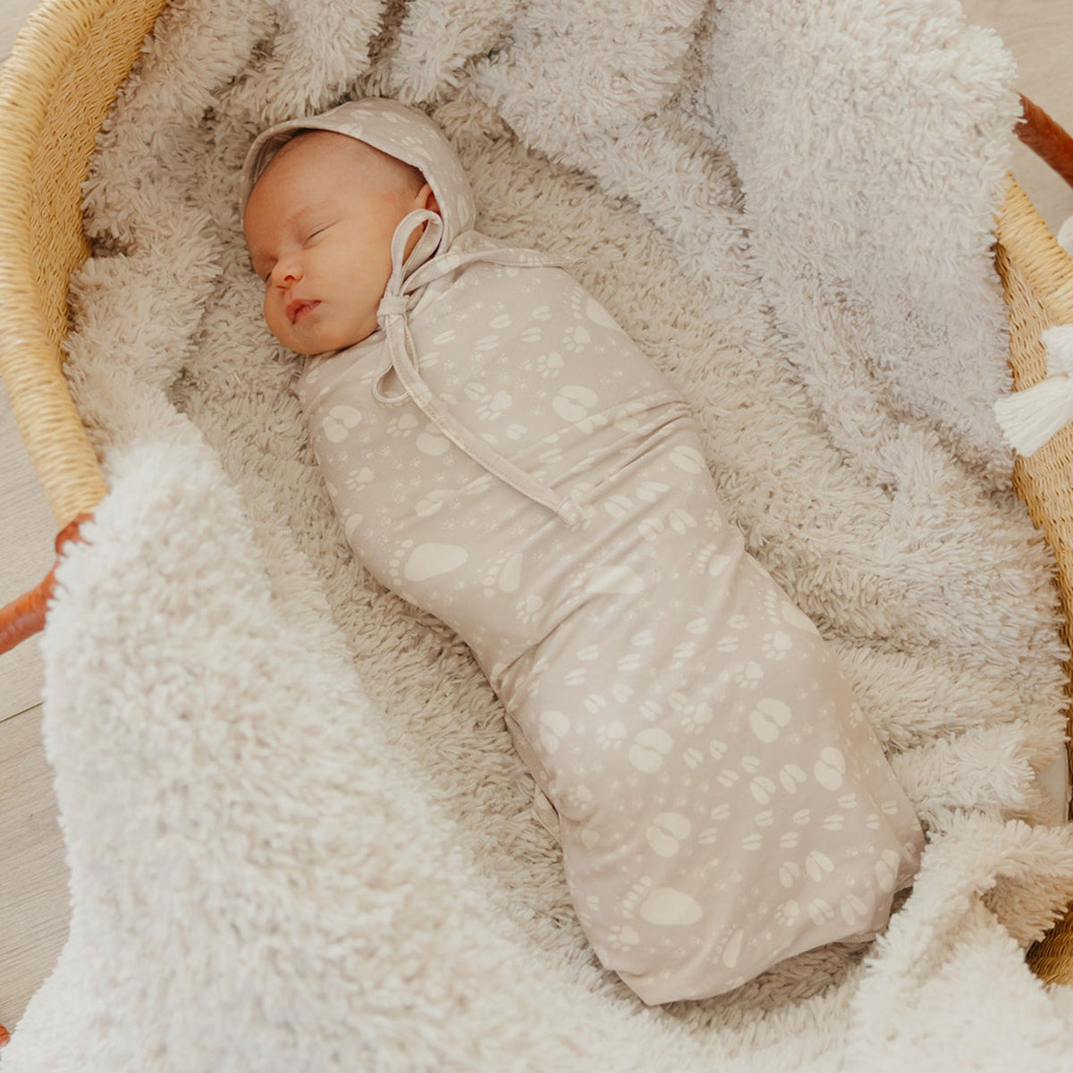 Knit Swaddle Blanket - Tracker