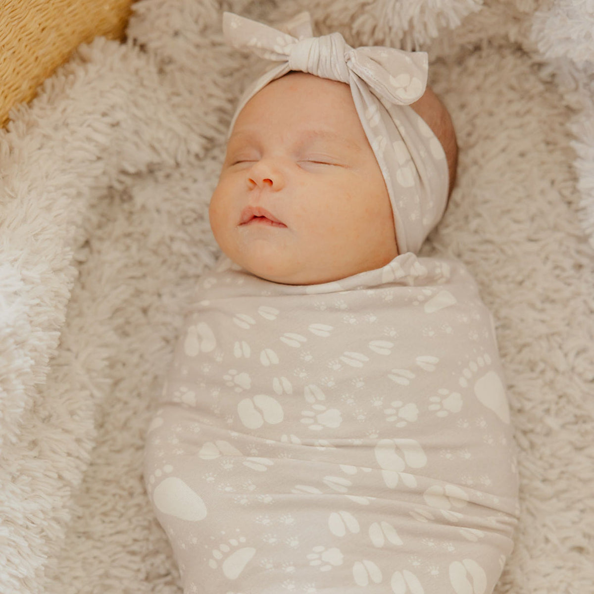 Knit Swaddle Blanket - Tracker