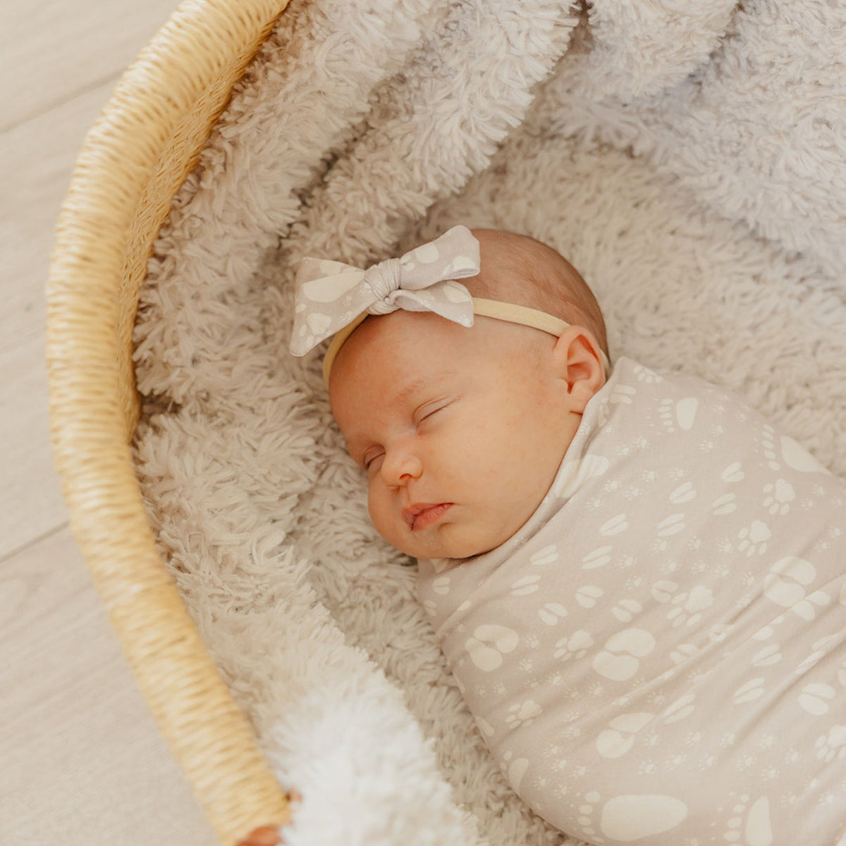 Knit Swaddle Blanket - Tracker