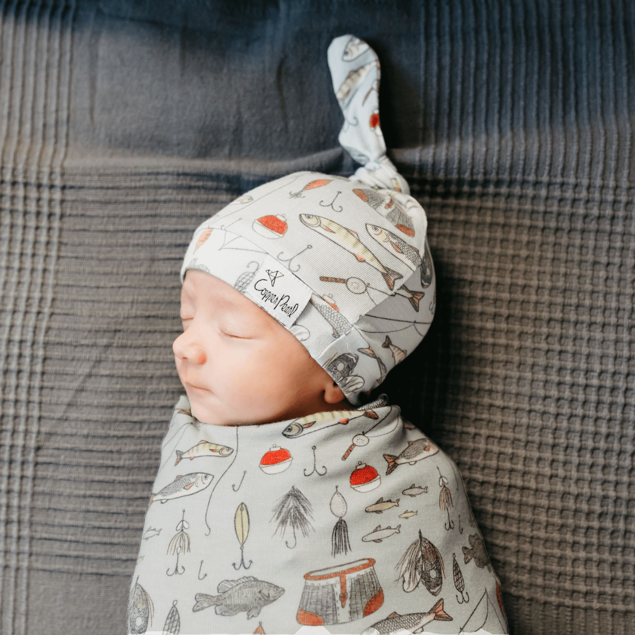 Knit Swaddle Blanket - Trout