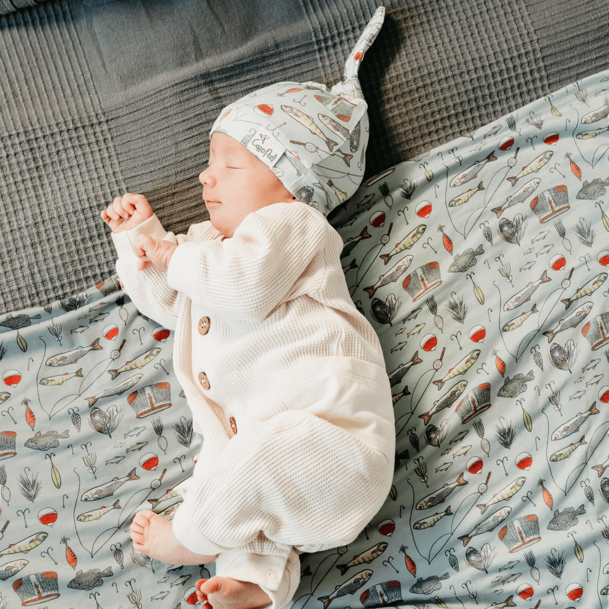 Knit Swaddle Blanket - Trout