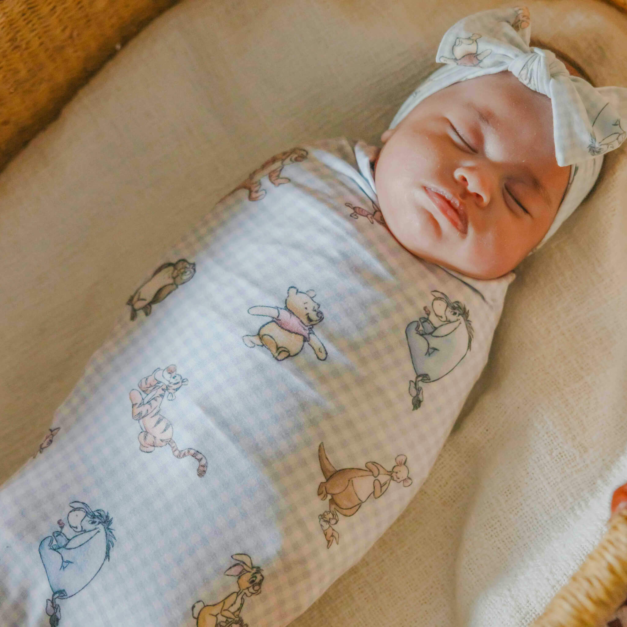 Knit Swaddle Blanket - Winnie the Pooh and Friends