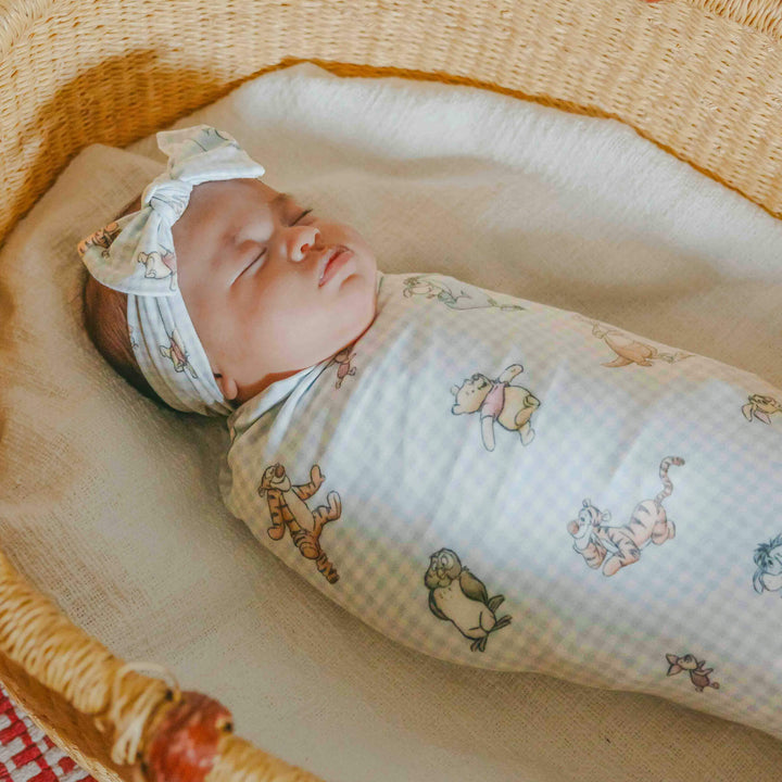 Knit Swaddle Blanket- Pooh & Friends