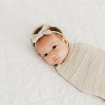 Knit Swaddle Blanket - Clay