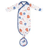 Newborn Knotted Gown - All Star