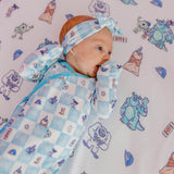 Newborn Knotted Gown - Monsters, Inc. Medley