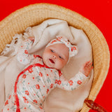 Newborn Knotted Gown - Noel