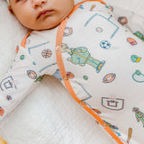 Newborn Knotted Gown - Sesame Street Varsity Friends