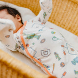 Newborn Knotted Gown - Sesame Street Varsity Friends