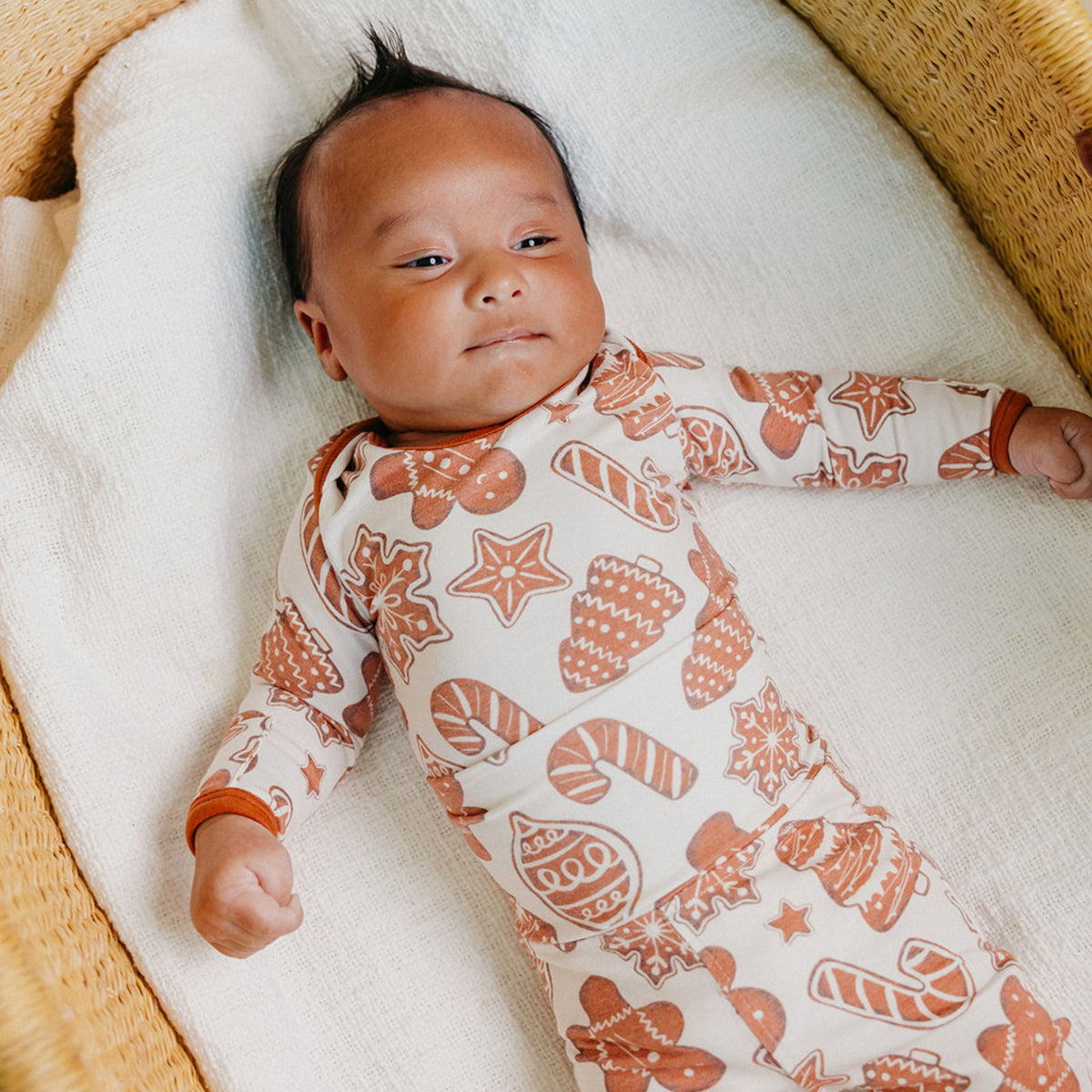 Long Sleeve Bodysuit - Gingerbread