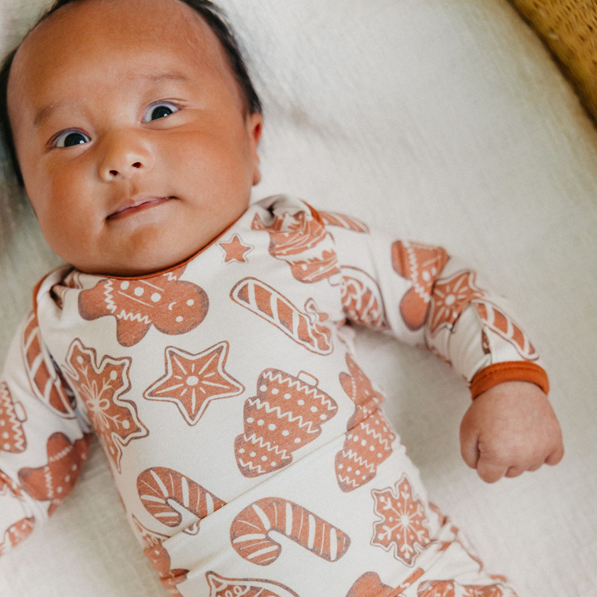 Long Sleeve Bodysuit - Gingerbread