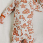 Long Sleeve Bodysuit - Gingerbread