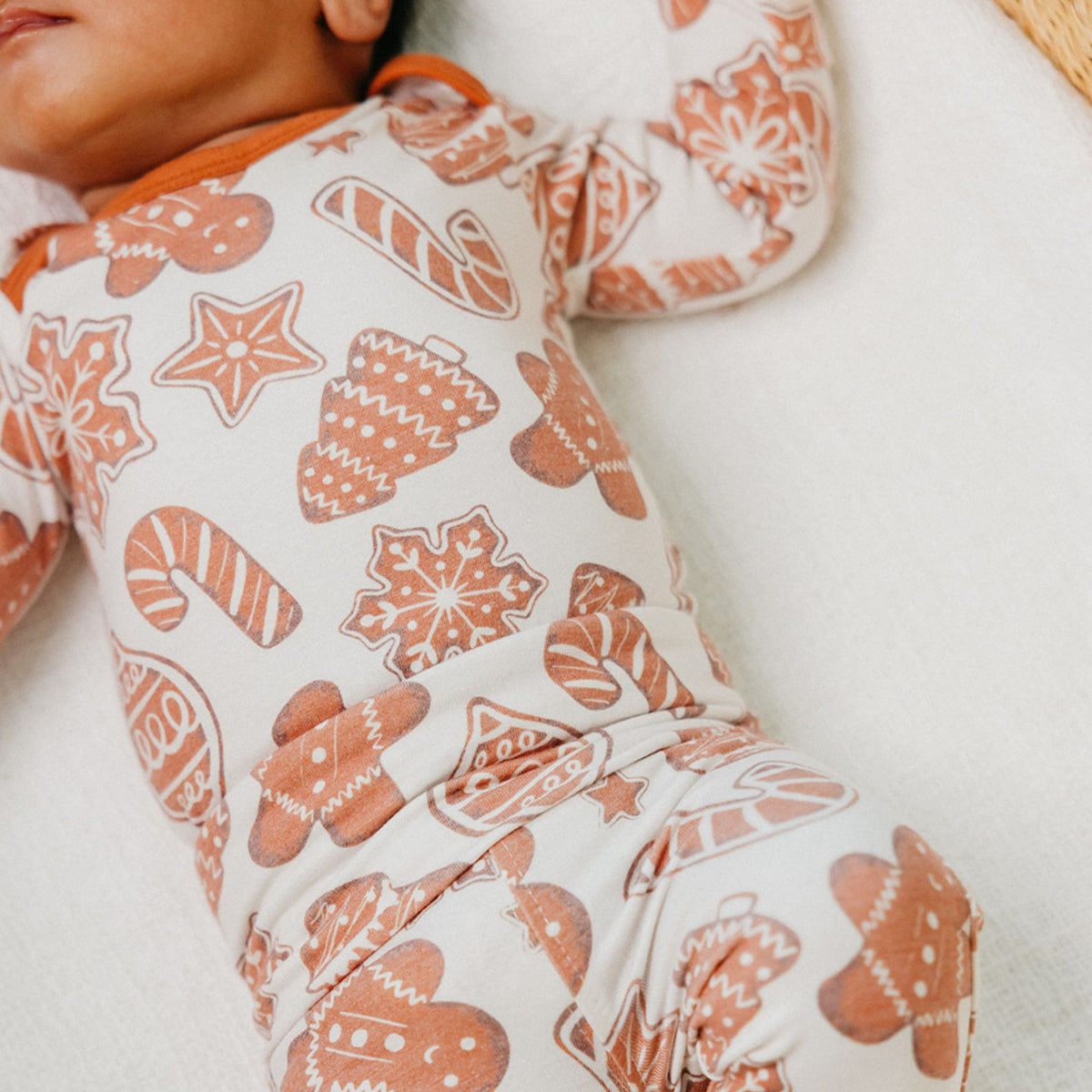 Long Sleeve Bodysuit - Gingerbread