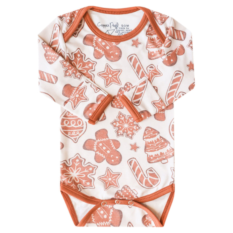 Long Sleeve Bodysuit - Gingerbread