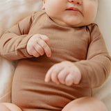 Long Sleeve Bodysuit - Pecan