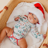 Long Sleeve Bodysuit - Snowy Slopes