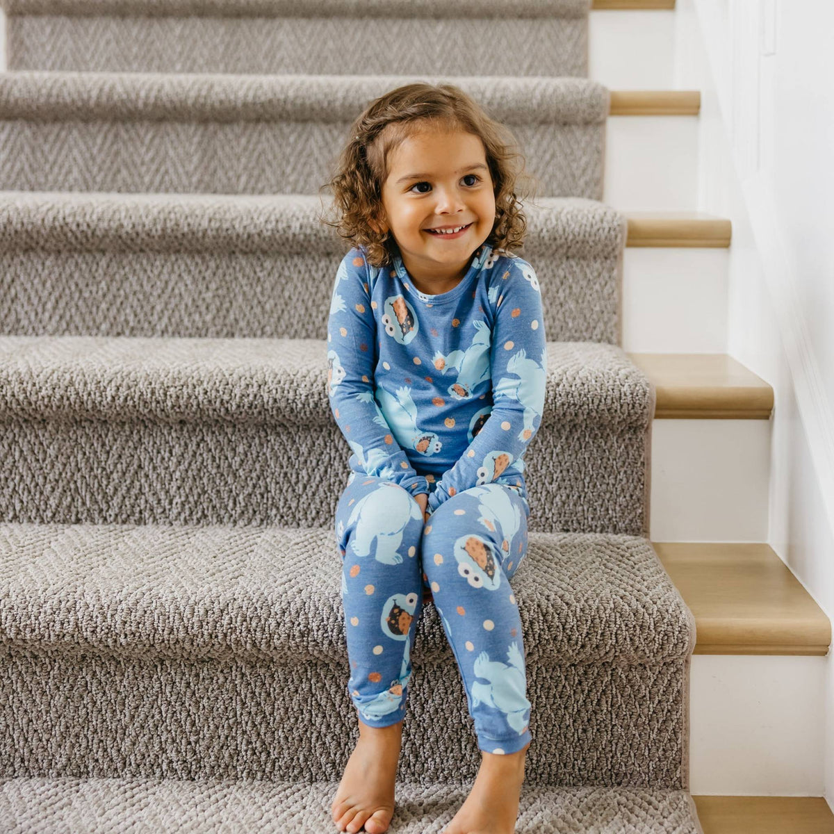 2pc Long Sleeve Pajama Set - Cookie Monster