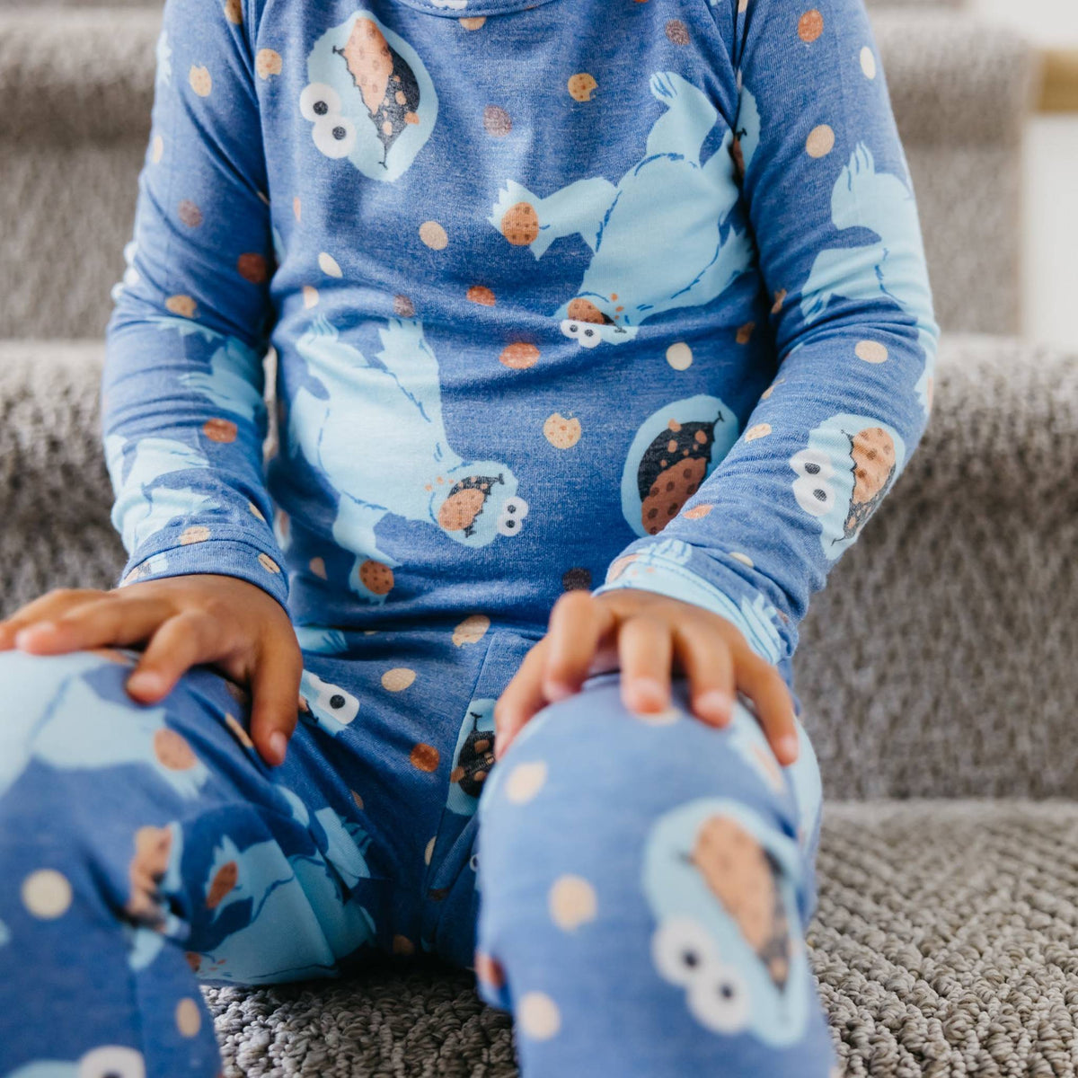 2pc Long Sleeve Pajama Set - Cookie Monster