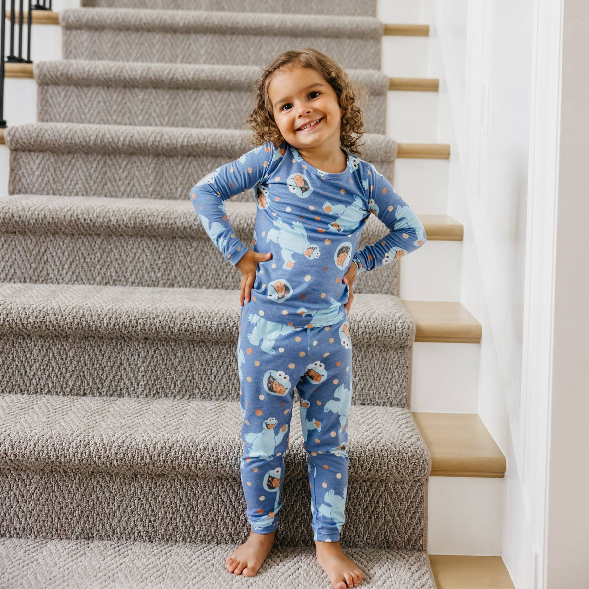 2pc Long Sleeve Pajama Set - Cookie Monster