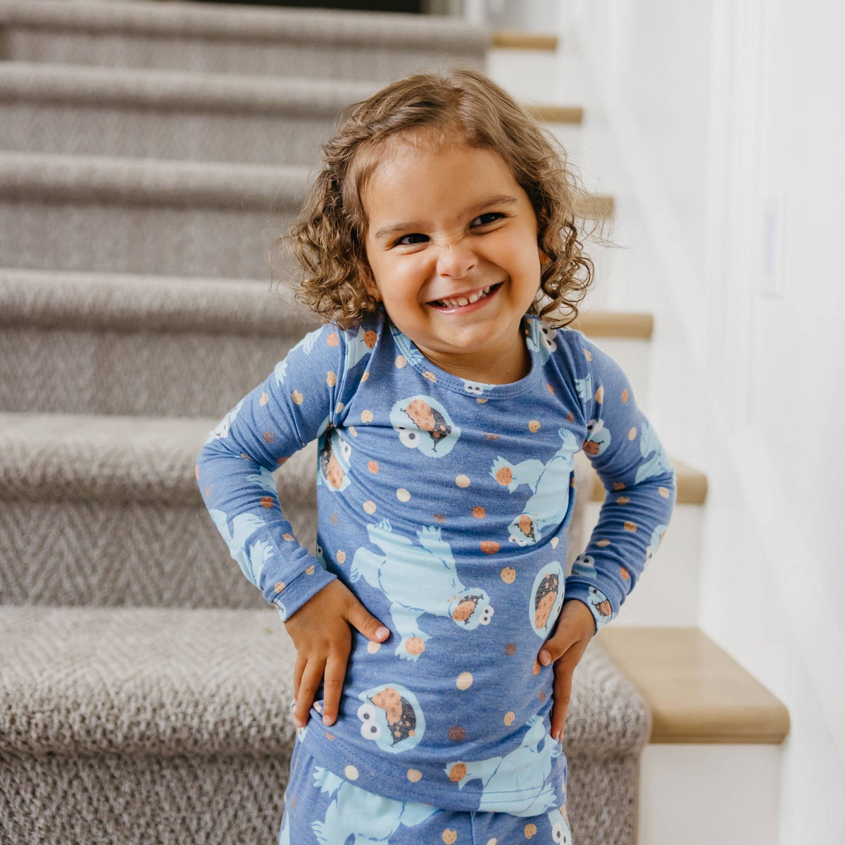 2pc Long Sleeve Pajama Set - Cookie Monster