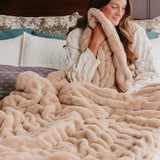 Luxe Cloud Plush Blanket - Ecru