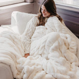 Luxe Cloud Plush Blanket - Ivory