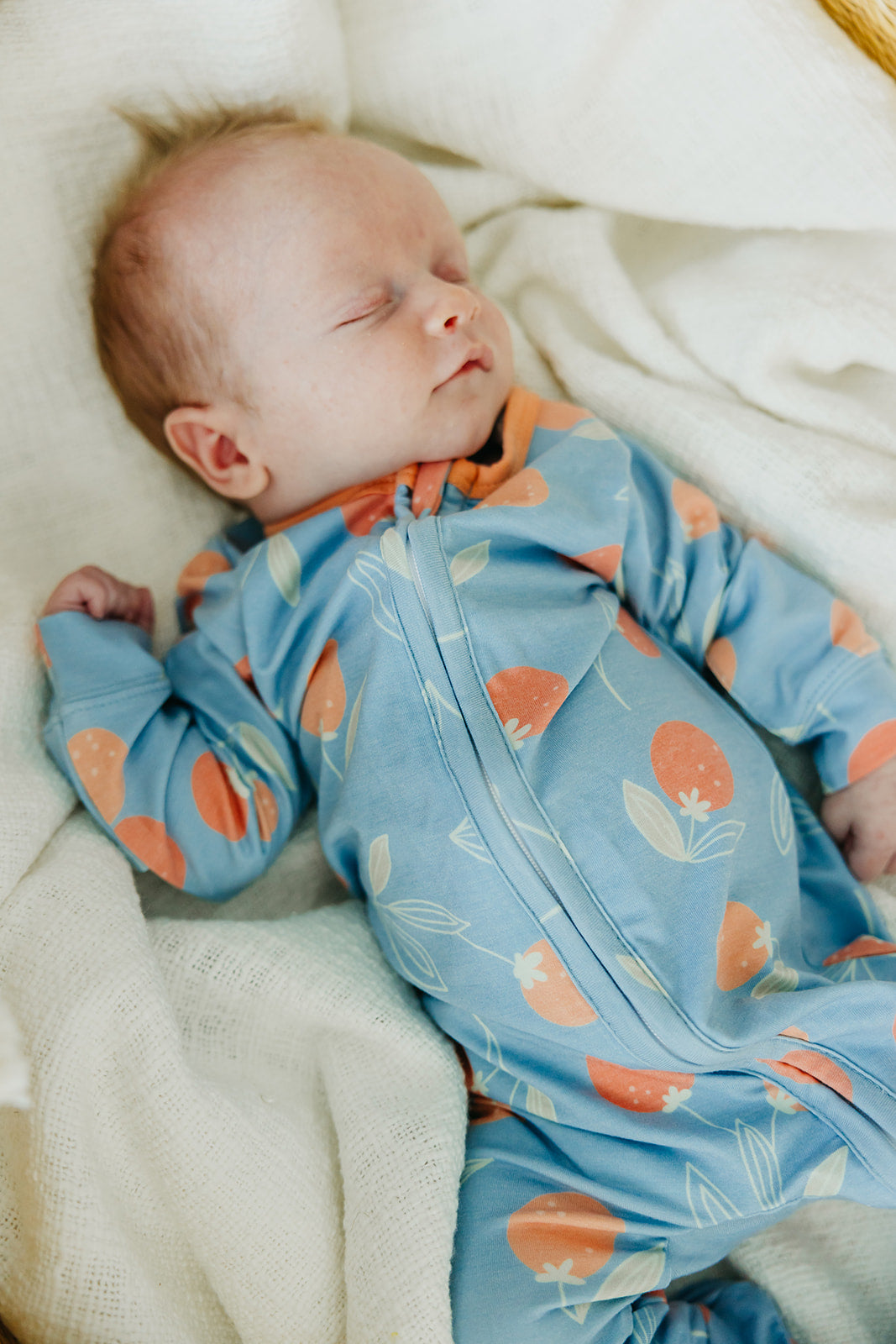 Zip-Up Footie Pajama - Clementine