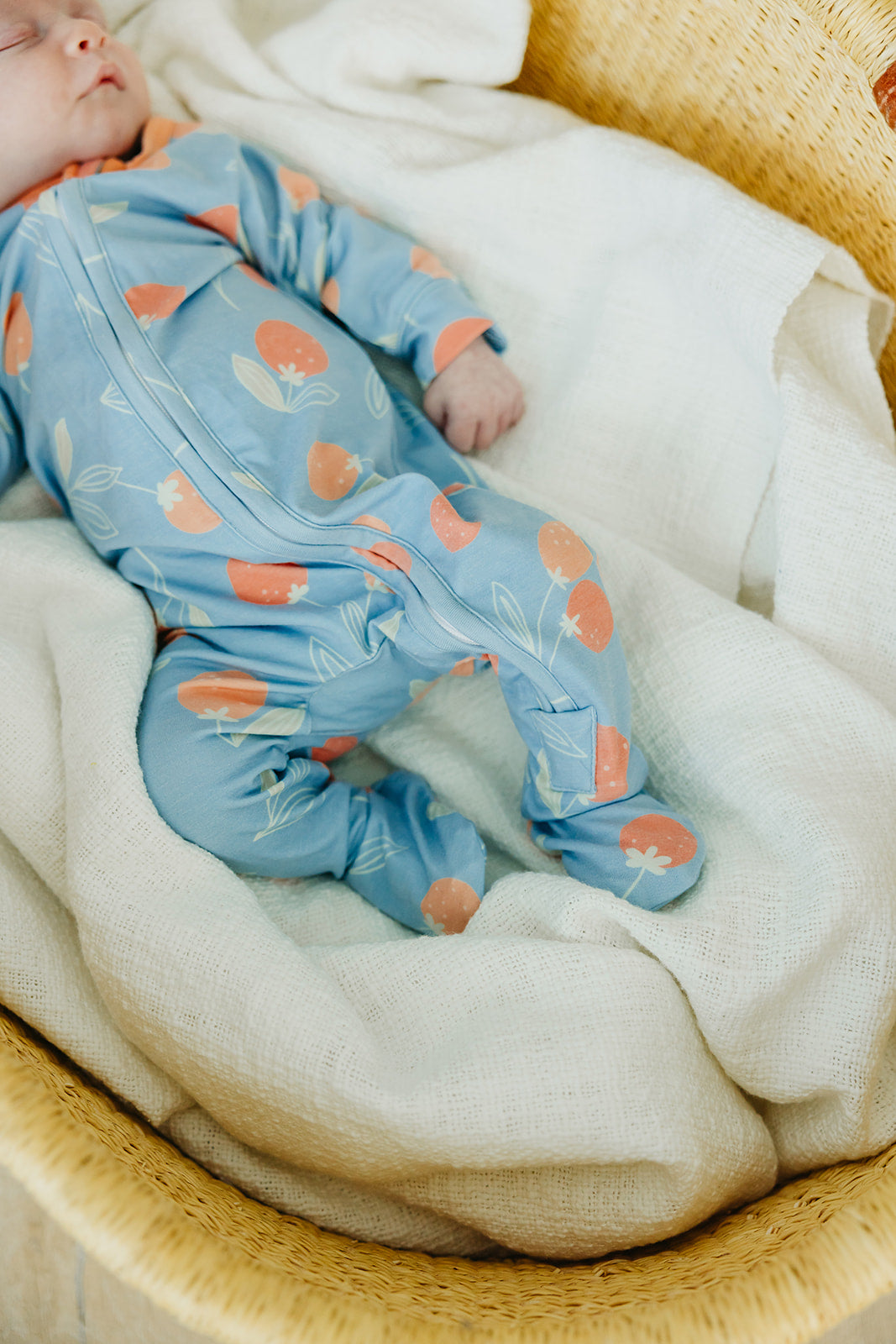 Zip-Up Footie Pajama - Clementine