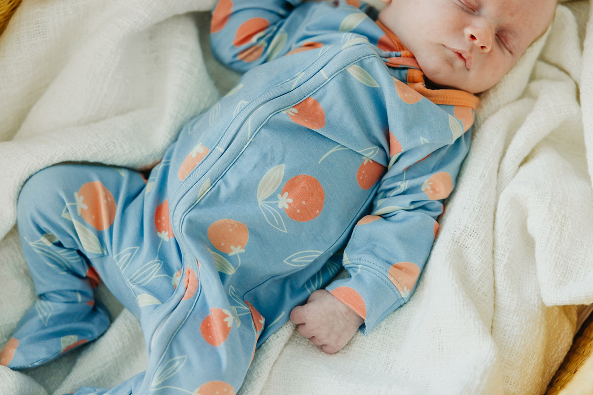 Zip-Up Footie Pajama - Clementine