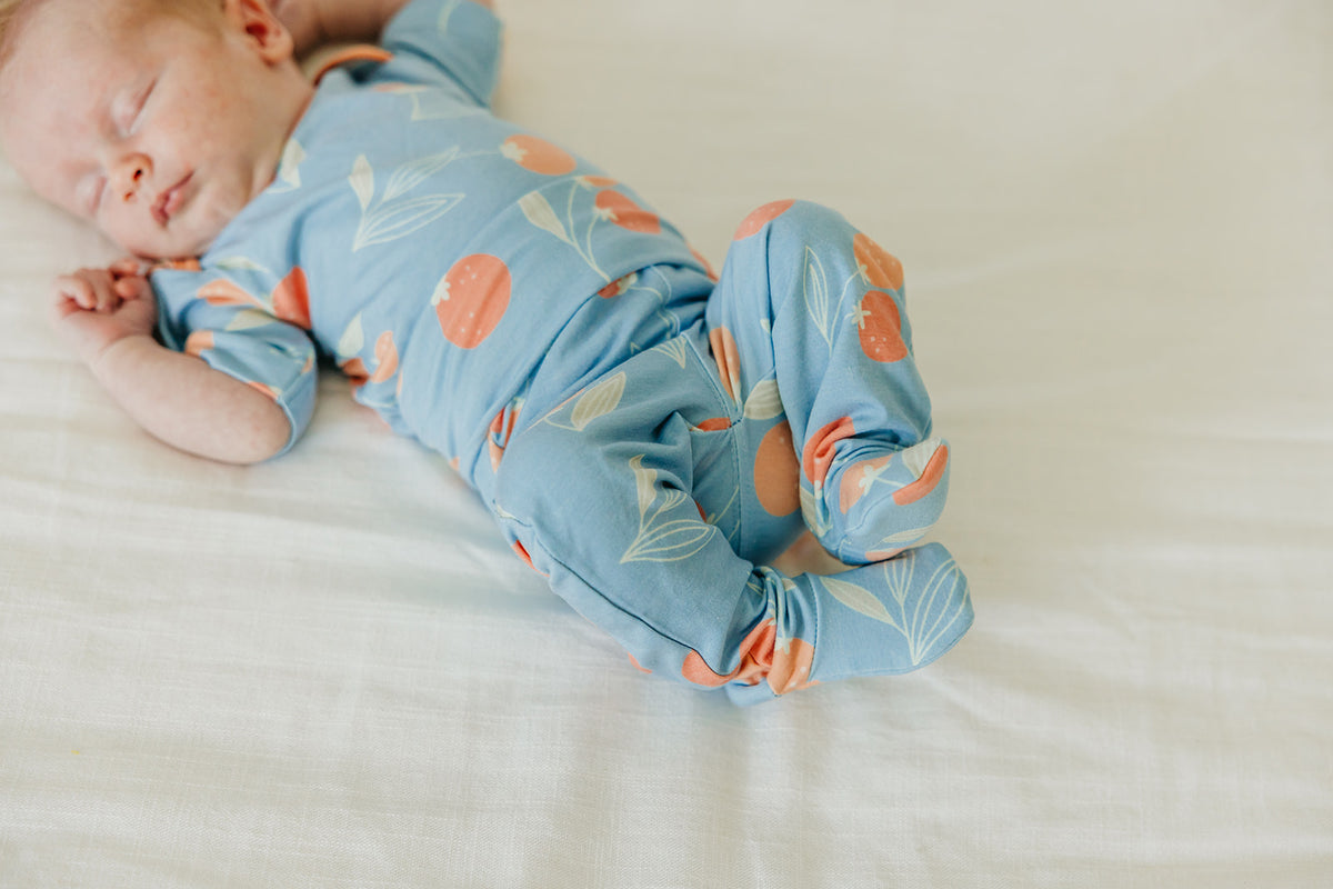 Footed Baby Pants- Clementine