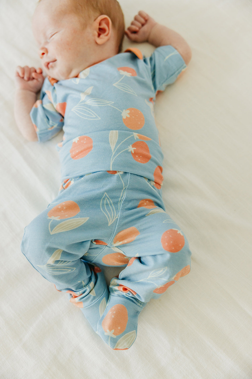 Footed Baby Pants - Clementine