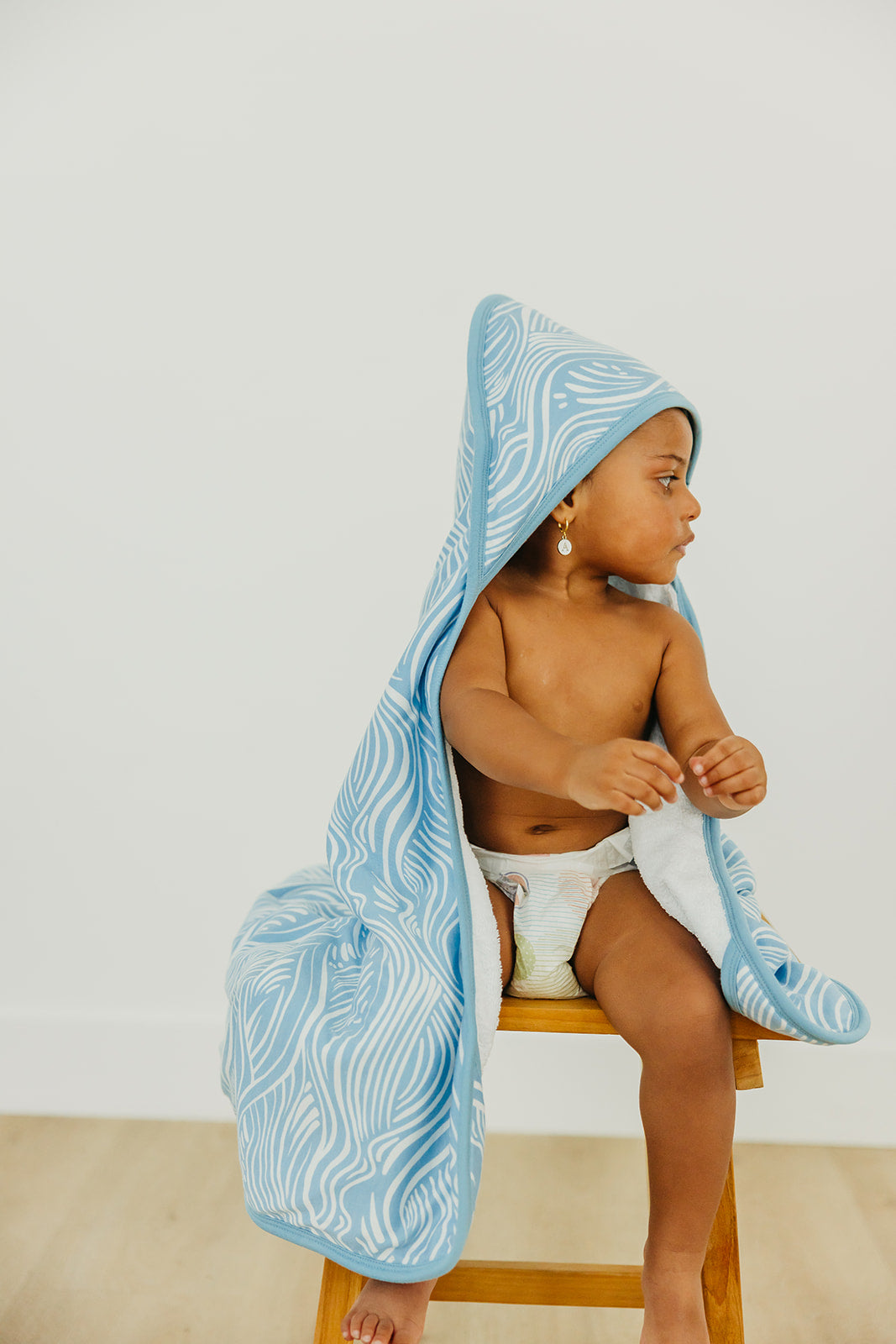 Premium Baby Knit Hooded Towel - Surf