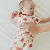 Short Sleeve Bodysuit - Strawberry