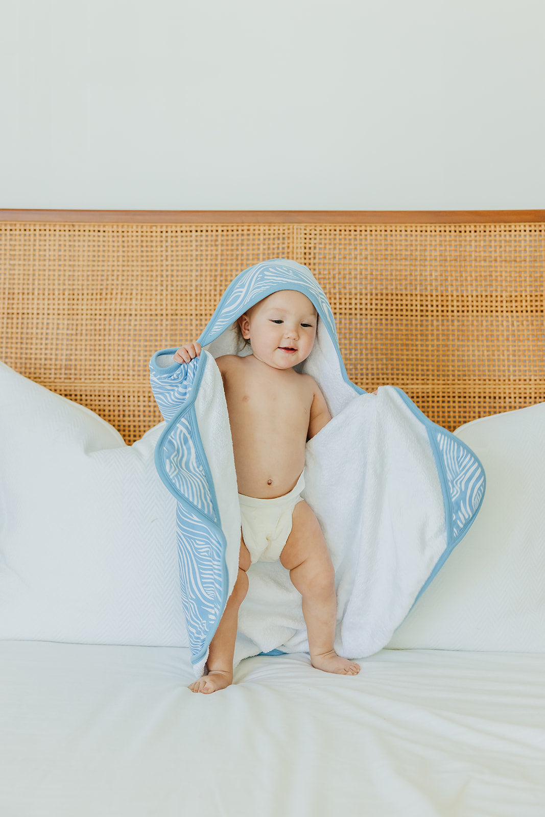 Premium Baby Knit Hooded Towel - Surf