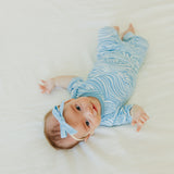 Ribbon Baby Bow - Surf