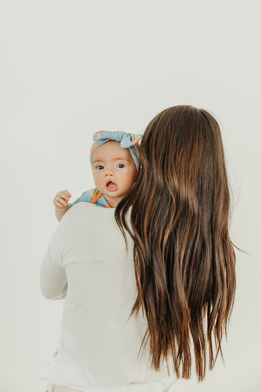 Knit Headband Bow - Clementine