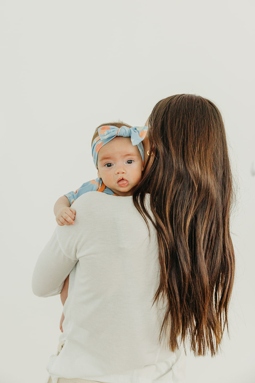 Knit Headband Bow - Clementine