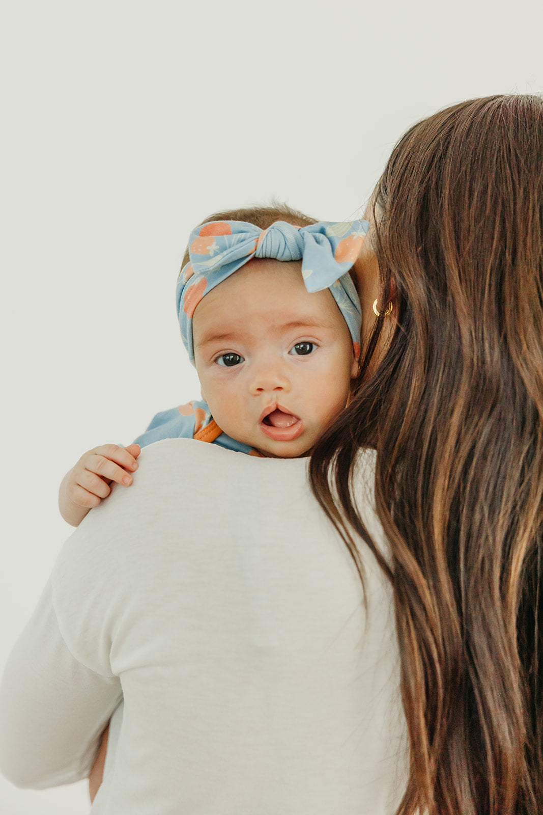 Knit Headband Bow - Clementine