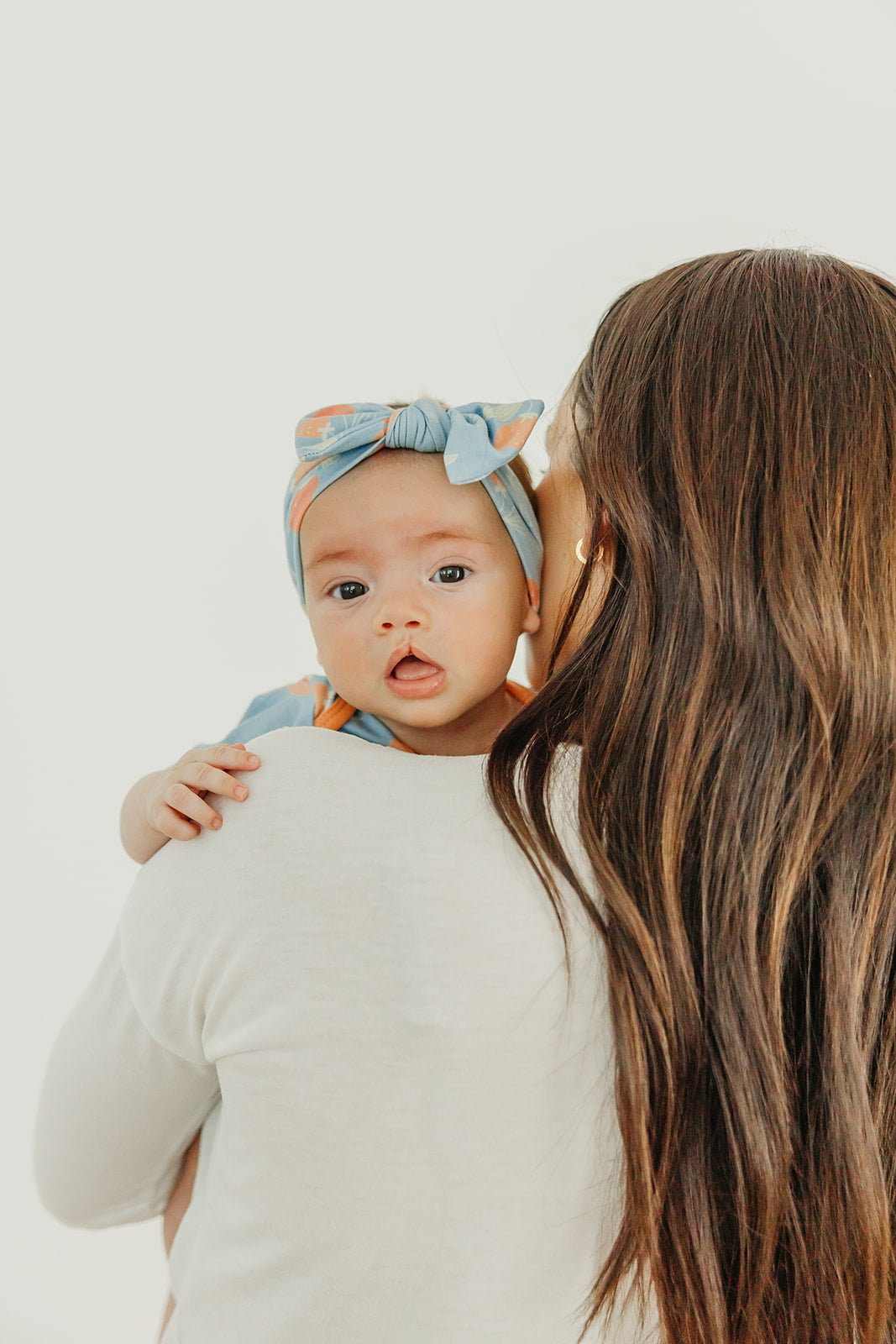 Knit Headband Bow - Clementine