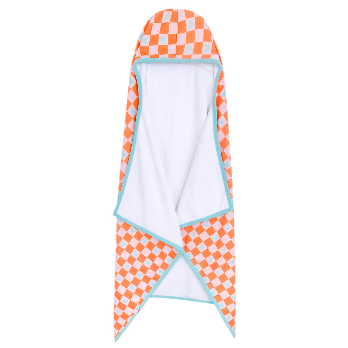 Premium Big Kid Hooded Towel - Mickey Mouse Check