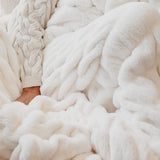 Mini Cloud Plush Blanket - Ivory
