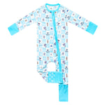 monsters inc pajama Convertible Zip-Up Footie Pajama